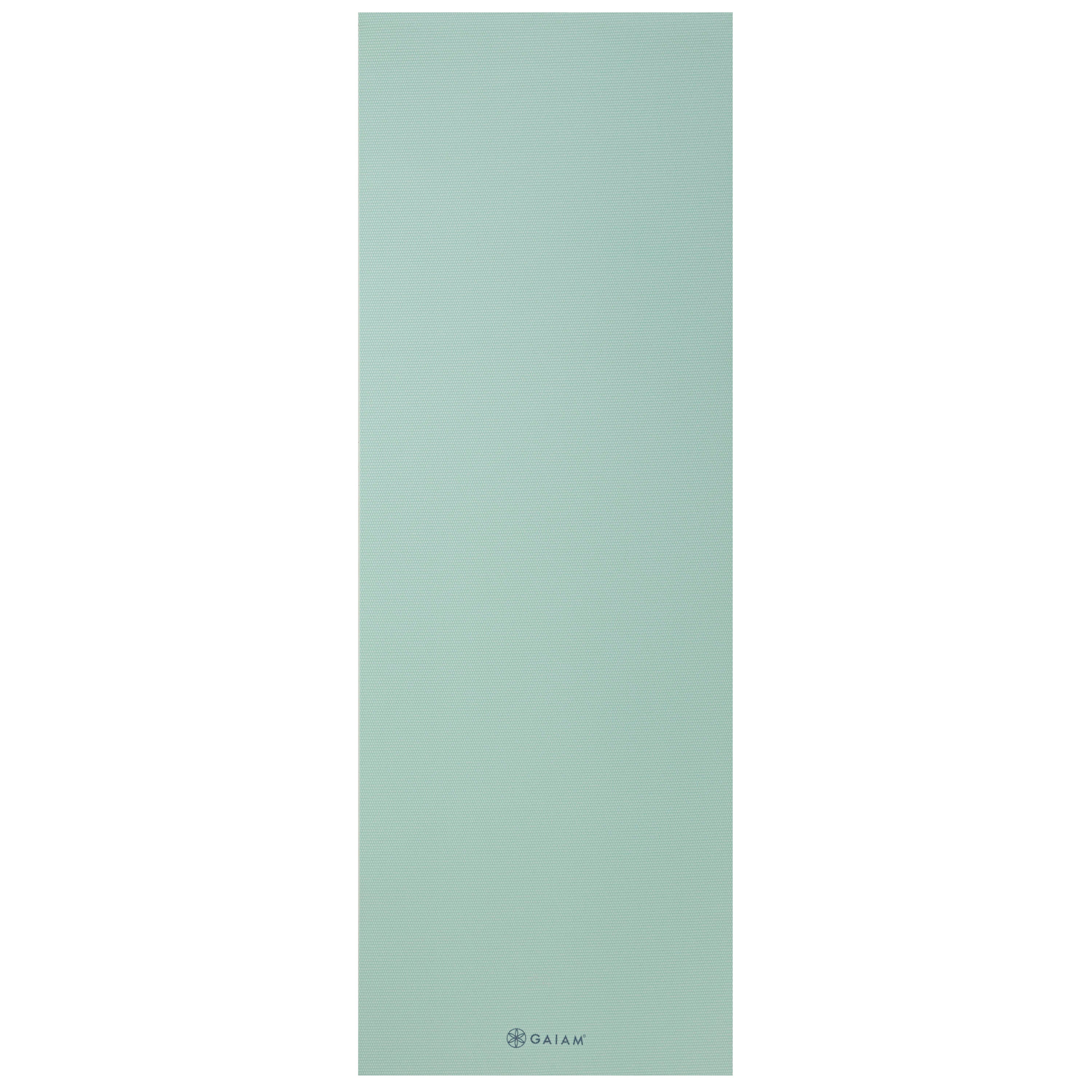 Gaiam Classic Solid Color Yoga Mats (5mm) Morning Dew color unrolled